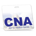 Full Color Rectangle Plastic 0.03" Thick Horizontal Badge (3 3/8"x4")